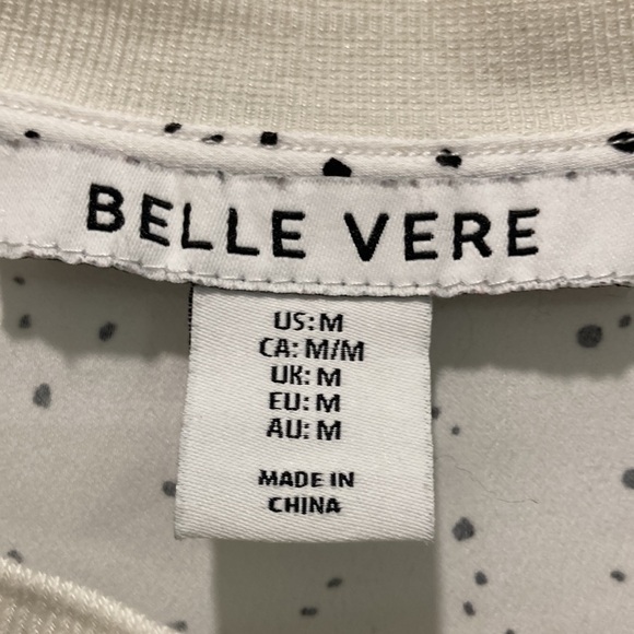 BELLE Vere Polka Dots Blouse Medium - Picture 13 of 14